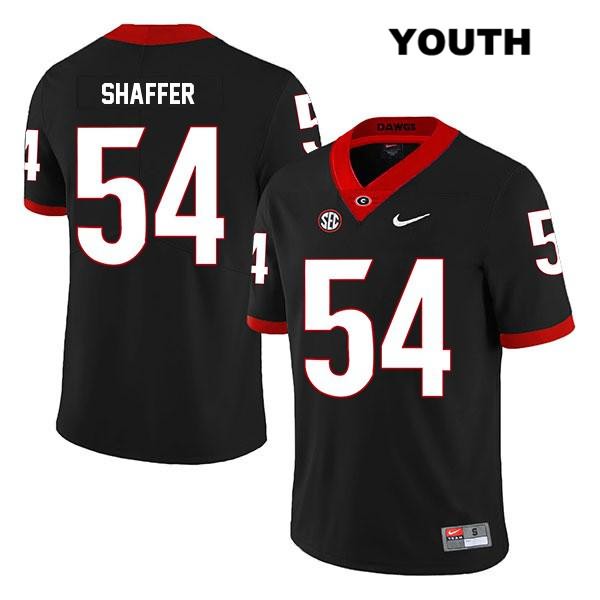 Georgia Bulldogs Youth Justin Shaffer #54 NCAA Legend Authentic Black Nike Stitched College Football Jersey NLT6056TD